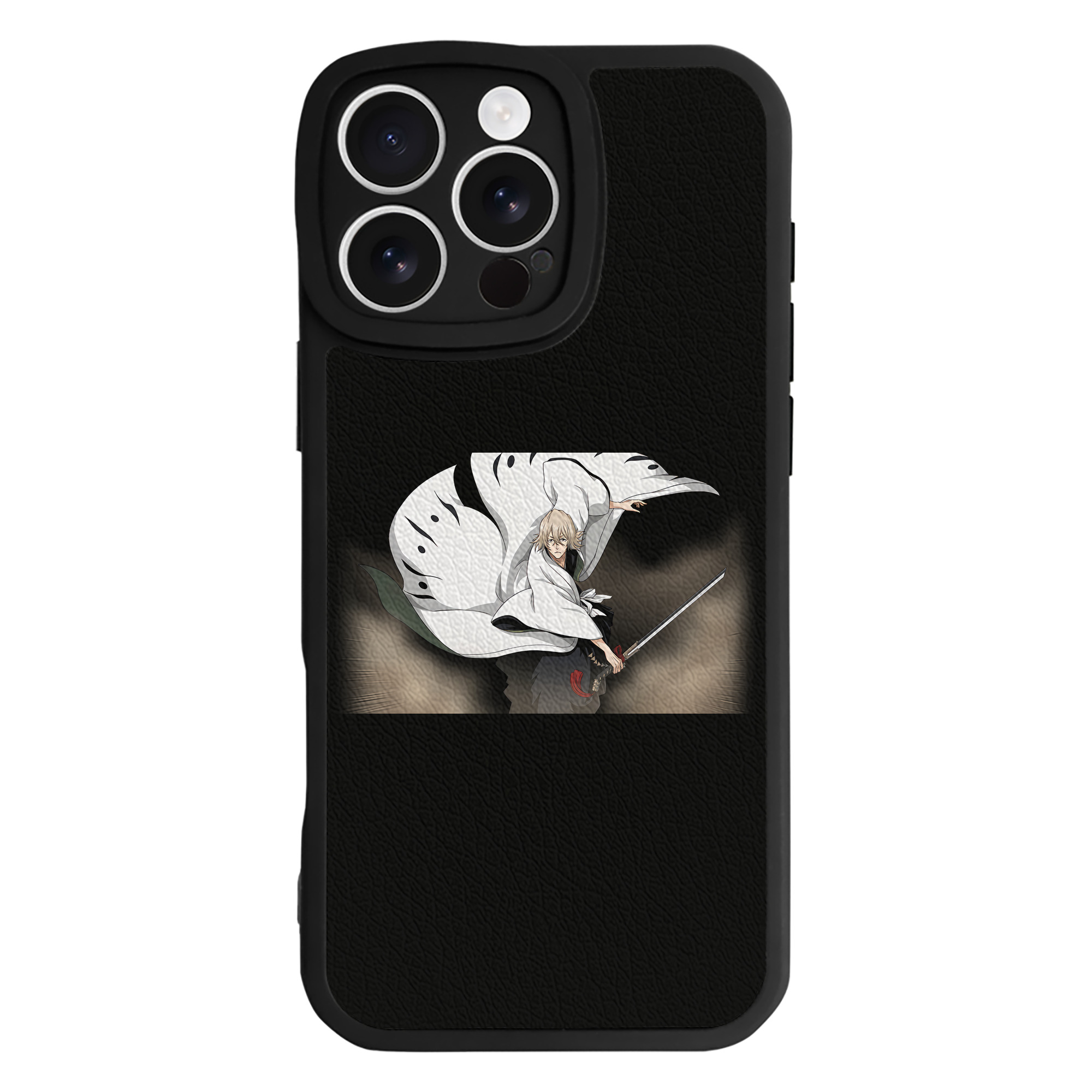 （画像用） "ブリーチ 浦原 喜助（うらはら きすけ） BLEACH Urahara Kisuke " 【iPhone 16シリーズ対応】シリコンスマホケース（レザー調） 材質：シリコン